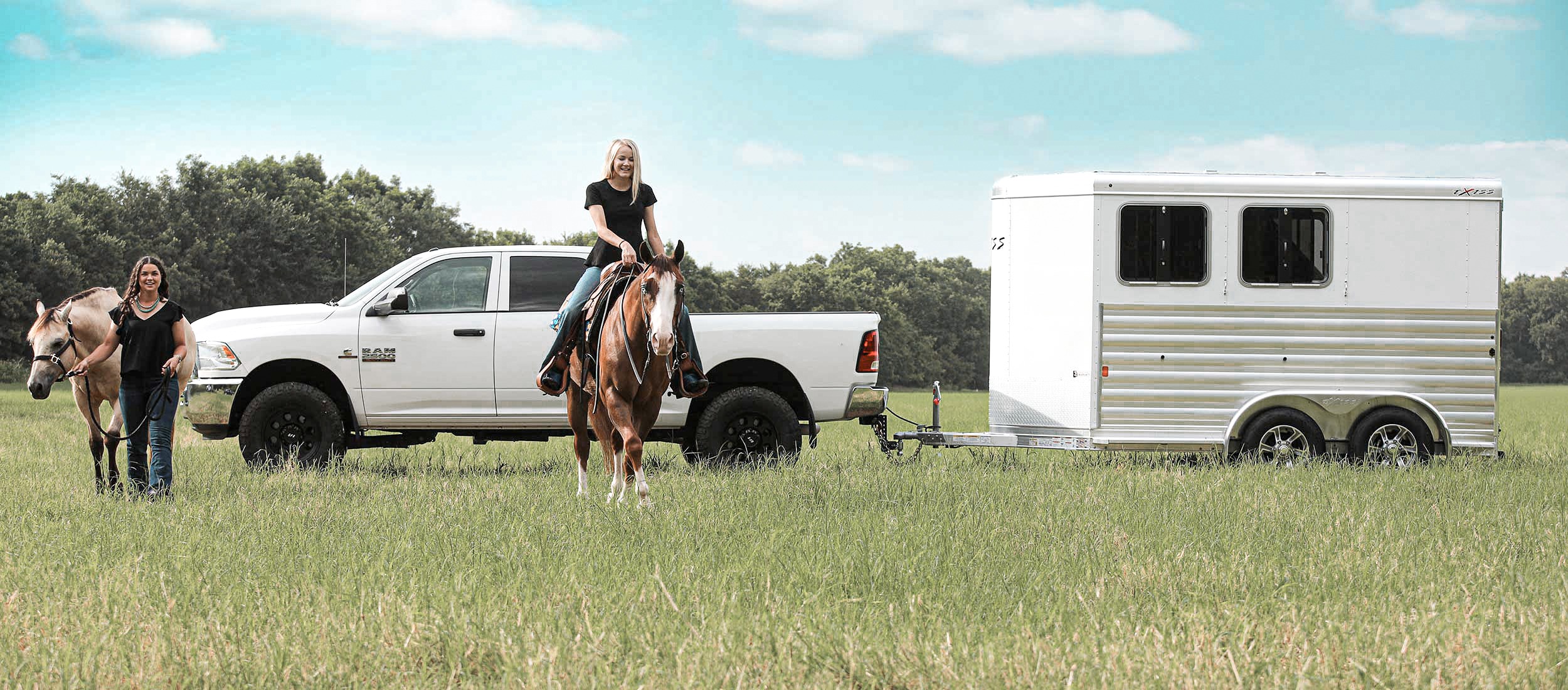 Exiss bumper pull horse trailer